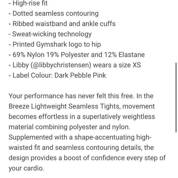 - Gymshark Breeze Lightweight Seamless Tights - Picture 2 of 5